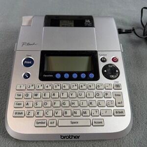 Brother P-Touch PT-1830 Desktop Label Maker Silver Black with AC Power Adapter